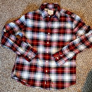 American Eagle red and white checkered  flannel size small classic fit